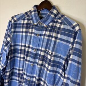 Vineyard Vines Men's Classic Fit Flannel Shirt In Blue Plaid Size‎ Large